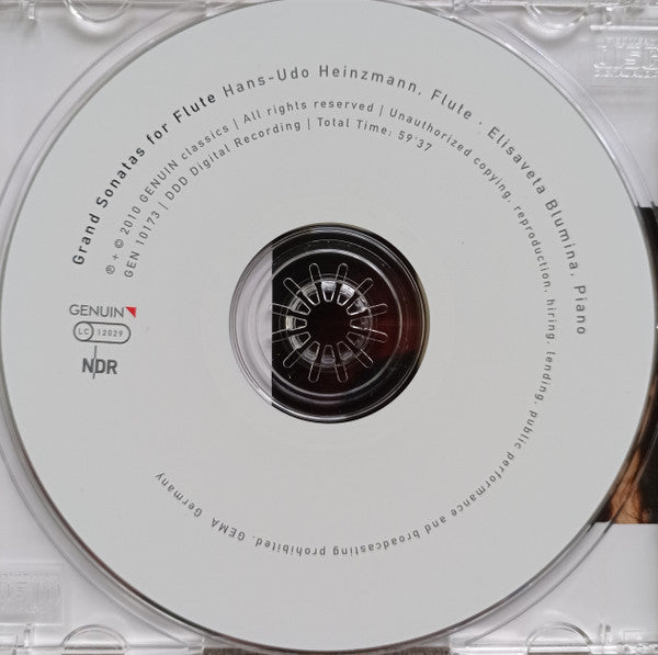Gabriel Pierné, Niels Wilhelm Gade, Sergei Prokofiev, Hans-Udo Heinzmann, Elisaveta Blumina : Grand Sonatas For Flute - Works By Pierné, Gade And Prokofiev (CD)