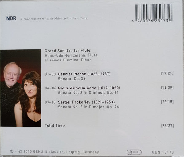 Gabriel Pierné, Niels Wilhelm Gade, Sergei Prokofiev, Hans-Udo Heinzmann, Elisaveta Blumina : Grand Sonatas For Flute - Works By Pierné, Gade And Prokofiev (CD)