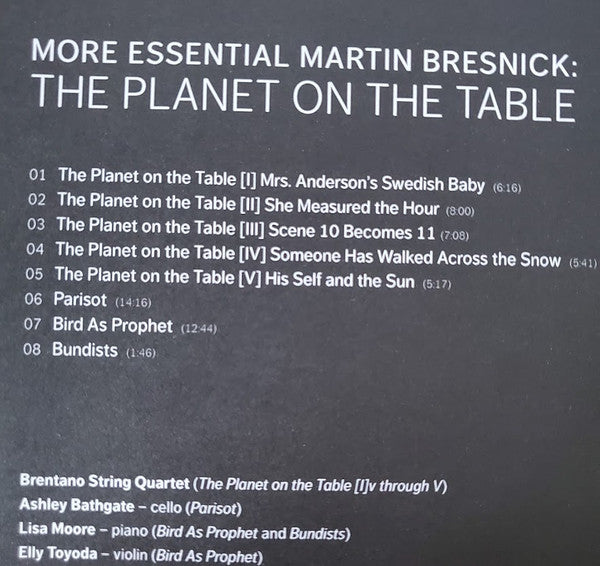 Martin Bresnick : More Essential Martin Bresnick: The Planet On The Table (CD, Album)