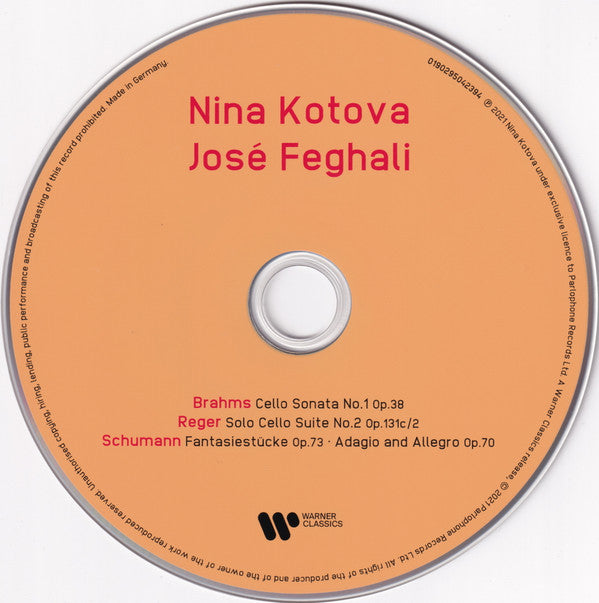 Johannes Brahms, Max Reger, Robert Schumann, Nina Kotova, Jose Feghali : Brahms Reger Schumann (CD)