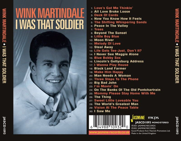 Wink Martindale : I Was That Soldier (CD, Comp, Mono)