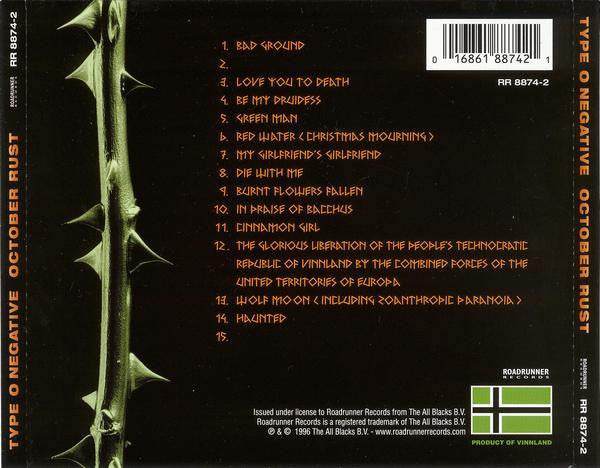 Type O Negative : October Rust (CD, Album, RE)
