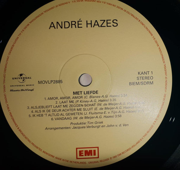 André Hazes : Met Liefde (LP, RE, Gre)