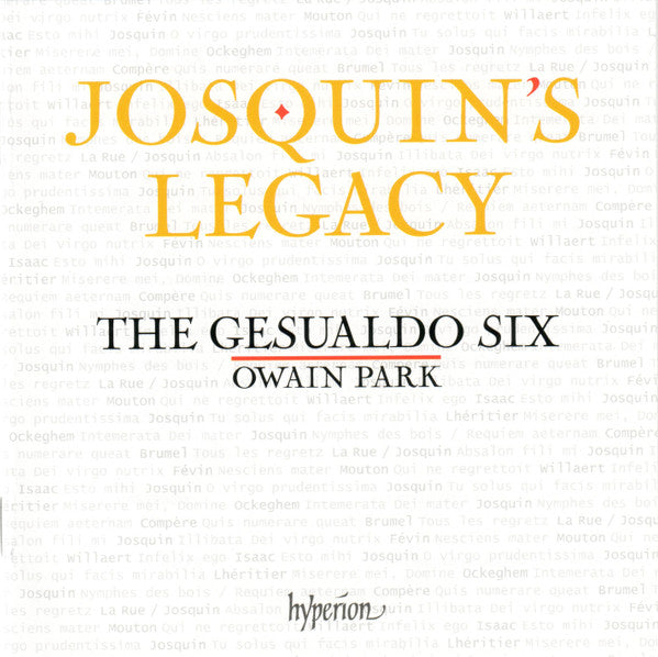 The Gesualdo Six / Owain Park : Josquin's Legacy (CD)