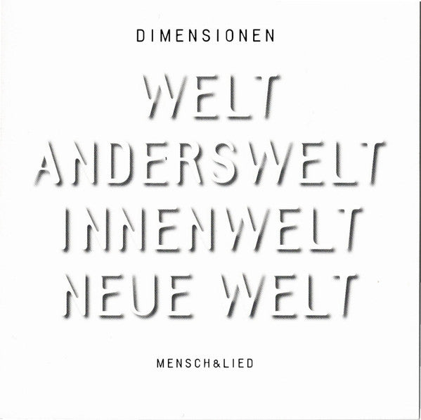 Marlis Petersen, Stephan Matthias Lademann, Camillo Radicke : Dimensionen (Mensch&Lied) (4xCD + Box)