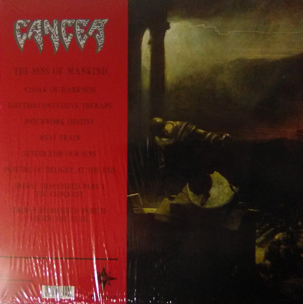 Cancer (3) : The Sins Of Mankind (LP, Album, Ltd, RE, Mah)