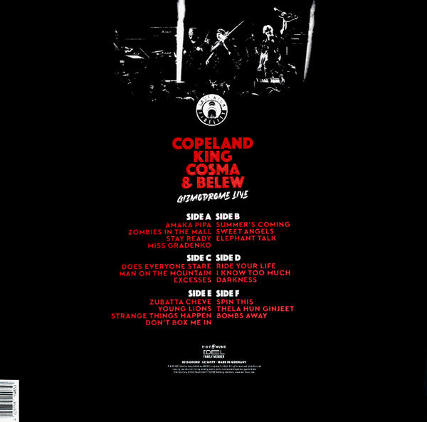 Stewart Copeland, Mark King, Vittorio Cosma & Adrian Belew : Gizmodrome Live (3x12", Album)