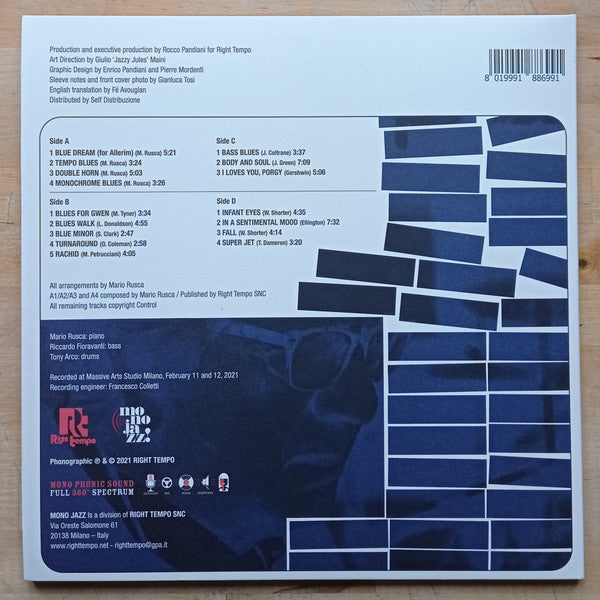Mario Rusca Trio : Monochrome Blues (2xLP)