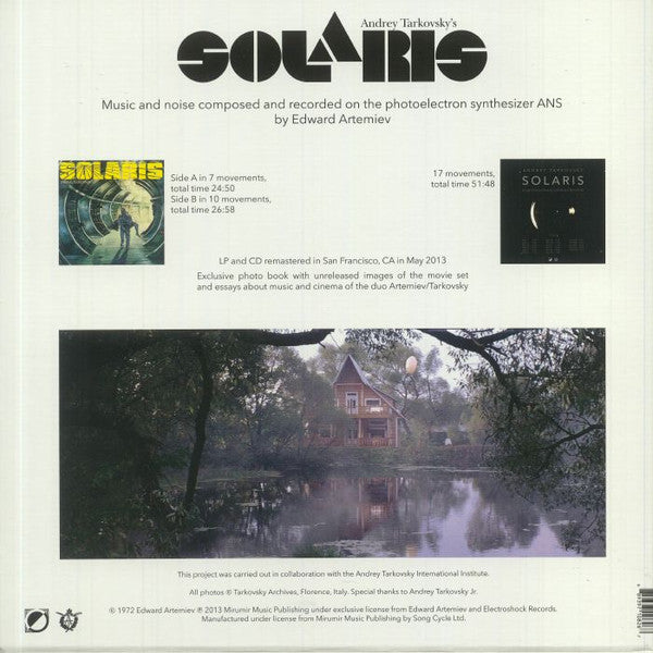 Эдуард Артемьев : Solaris. Sound And Vision (LP, Album, RE, RM, 180 + CD, Album, RM + Box, Ltd)