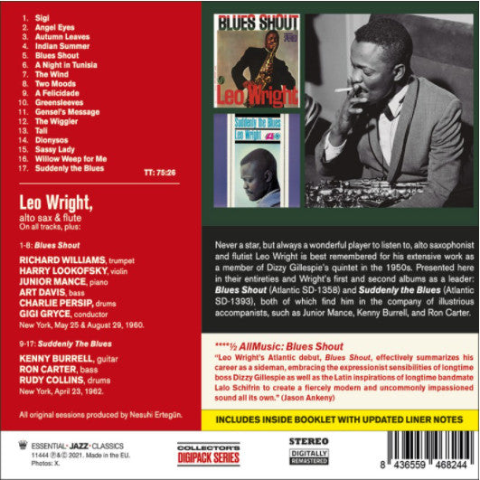 Leo Wright : Blues Shout plus Suddenly The Blues (CD, Comp, Dig)