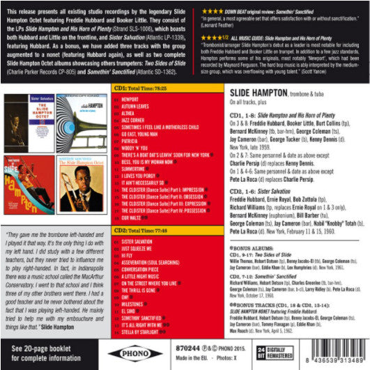 Slide Hampton Featuring Freddie Hubbard & Booker Little : Complete Studio Recordings (2xCD, Comp)