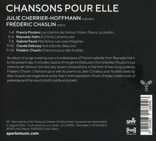 Julie Cherrier-Hoffmann, Frédéric Chaslin : Chansons Pour Elle (CD, Album)