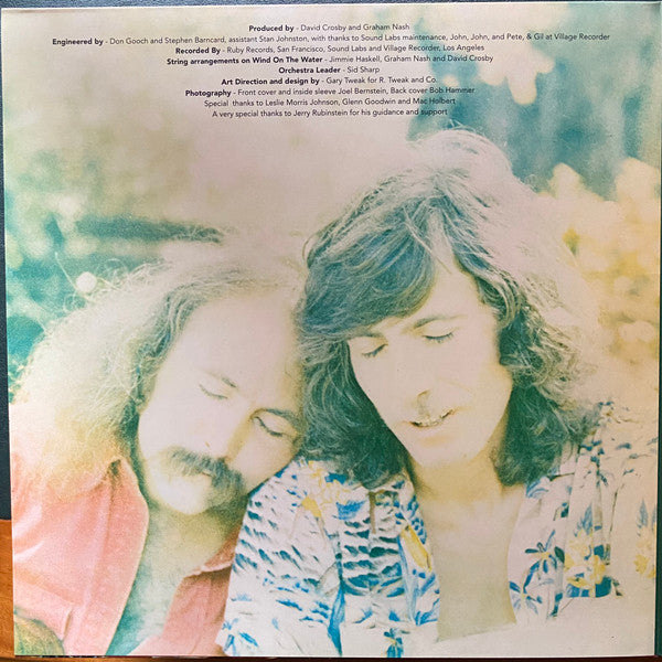 Crosby & Nash : Wind On The Water (LP, Album, RSD, Ltd, Num, RE, RM, Ora)