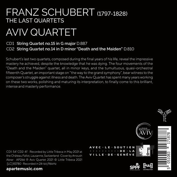 Franz Schubert, Aviv Quartet : The Last Quartets (2xCD, Album)