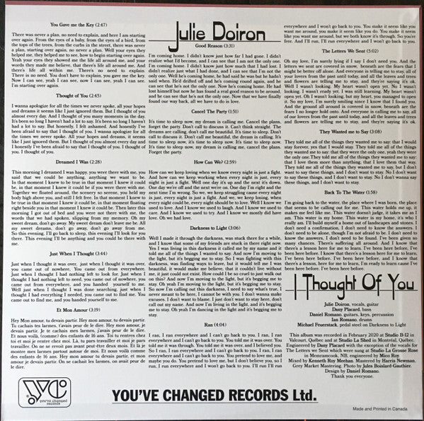 Julie Doiron : I Thought Of You (LP, Album, S/Edition)