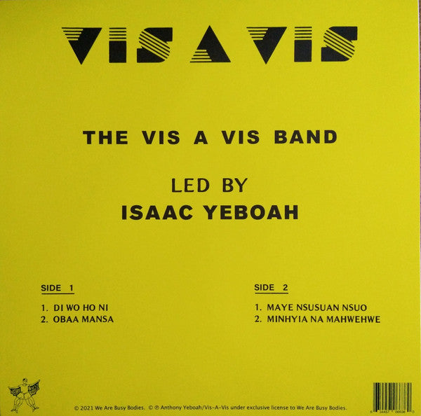 Vis A Vis : Di Wo Ho Ni (LP, Album, Ltd, RE, RM)