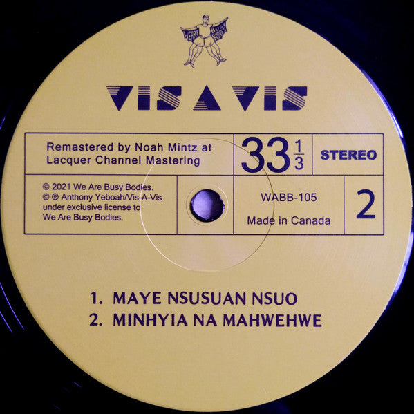 Vis A Vis : Di Wo Ho Ni (LP, Album, Ltd, RE, RM)