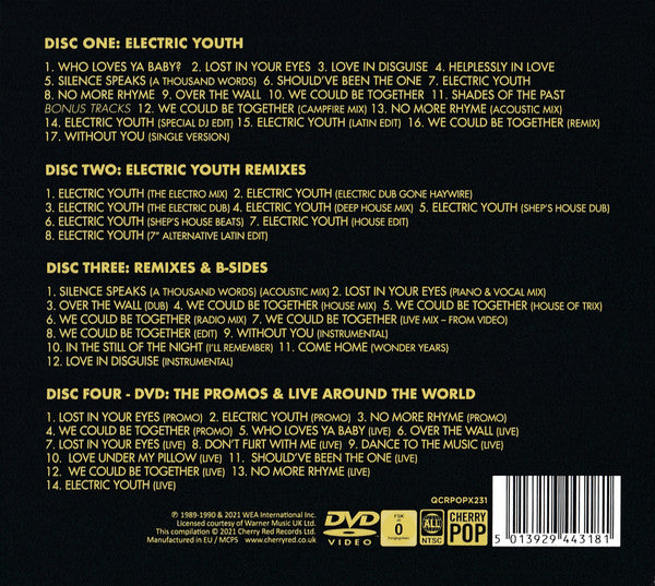 Debbie Gibson : Electric Youth (CD, Album, RE + 2xCD, Comp + DVD-V, NTSC + Dlx)