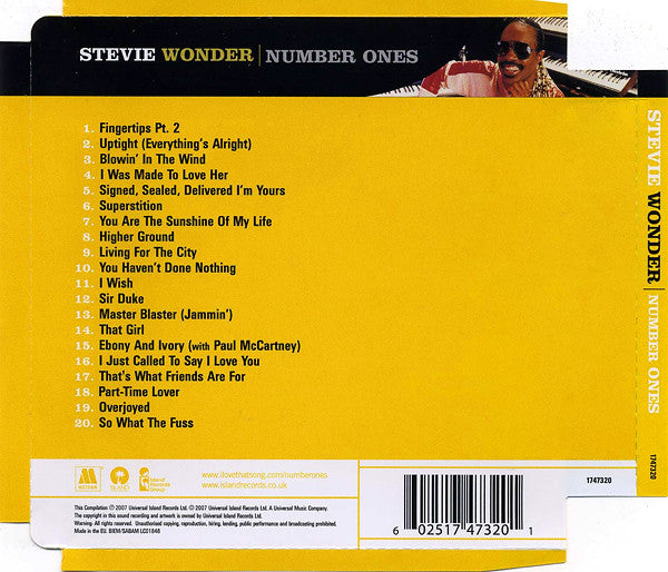 Stevie Wonder : Number Ones (CD, Comp, RM, Sup)