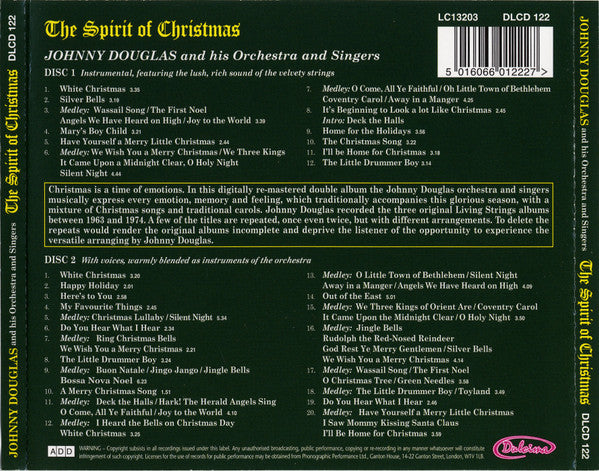 Johnny Douglas And His Orchestra And Chorus And Living Strings, Living Voices : The Spirit Of Christmas (2xCD, Comp, RM)