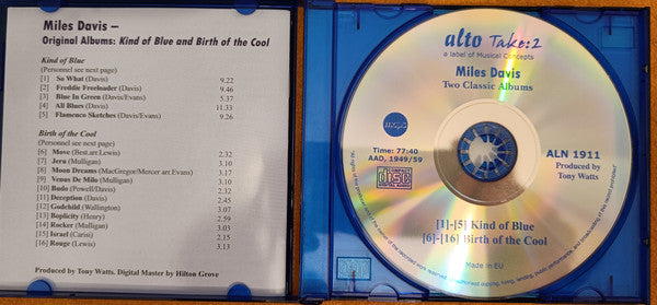 Miles Davis : Kind Of Blue & Birth Of The Cool  2 Classic Albums (CD, Comp)