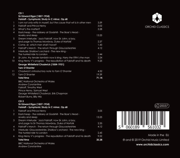 Sir Edward Elgar, George Whitefield Chadwick, Andrew Constantine, Timothy West, Samuel West : Falstaff (2xCD, Album)
