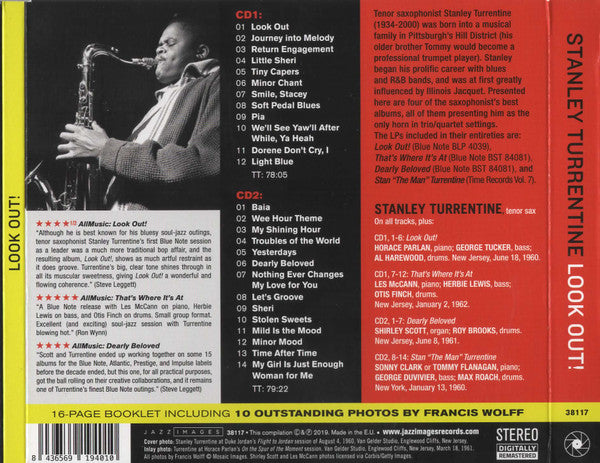 Stanley Turrentine : Look Out! (+ That's Where It's At + Dearly Beloved + Stan "The Man" Turrentine) (2xCD, Album, Comp, Ltd, RM, 4 L)