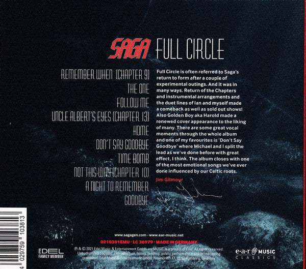 Saga (3) : Full Circle (CD, Album, RE, RM, Dig)