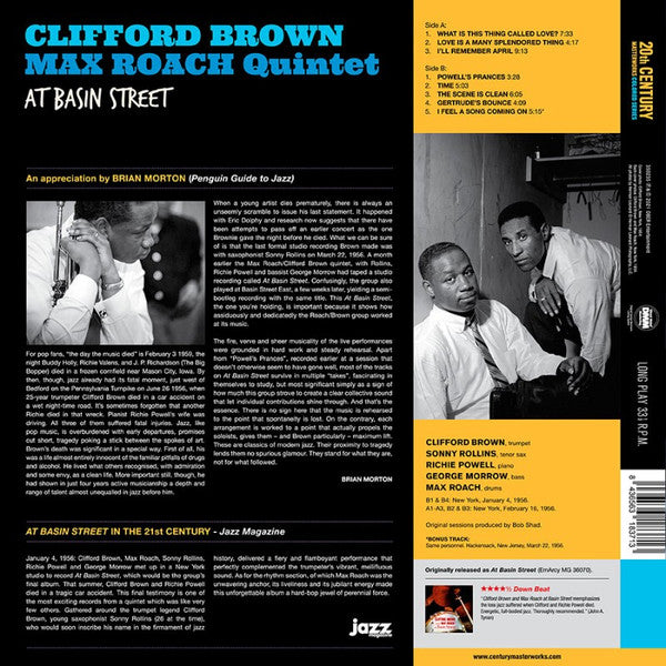 Clifford Brown, Max Roach : At Basin Street (LP, Album, Ltd, RE, Blu)