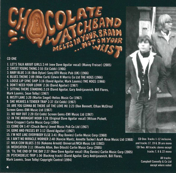 The Chocolate Watchband : Melts In Your Brain...Not On Your Wrist! (2xCD, Comp)