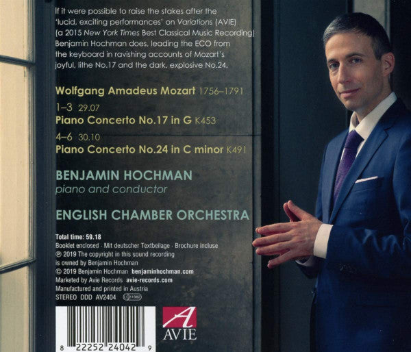 Wolfgang Amadeus Mozart, Benjamin Hochman, English Chamber Orchestra : Piano Concertos 17 & 24 (CD, Album)