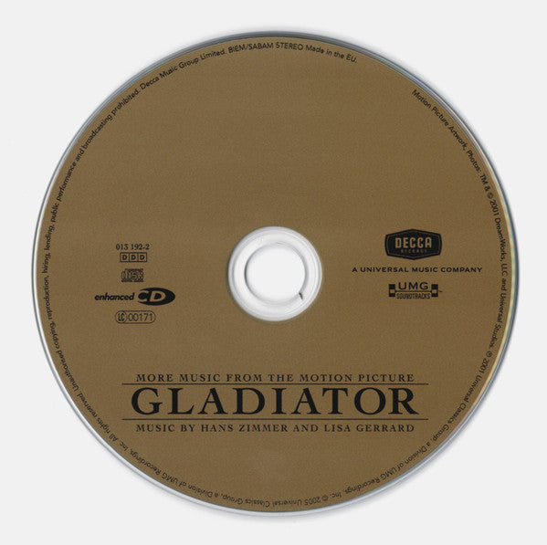 Hans Zimmer And Lisa Gerrard : Gladiator: Music From The Motion Picture - Special Anniversary Edition (CD, Album, RE + CD, Album, Enh, RE + Comp)