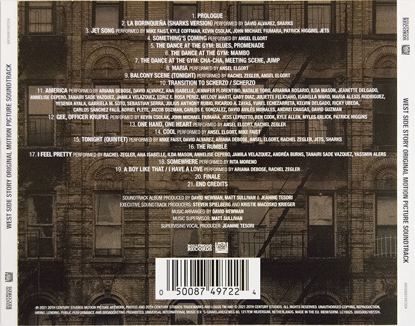 Leonard Bernstein, Stephen Sondheim, West Side Story - Cast 2021 : West Side Story (Original Motion Picture Soundtrack) (CD, Album)