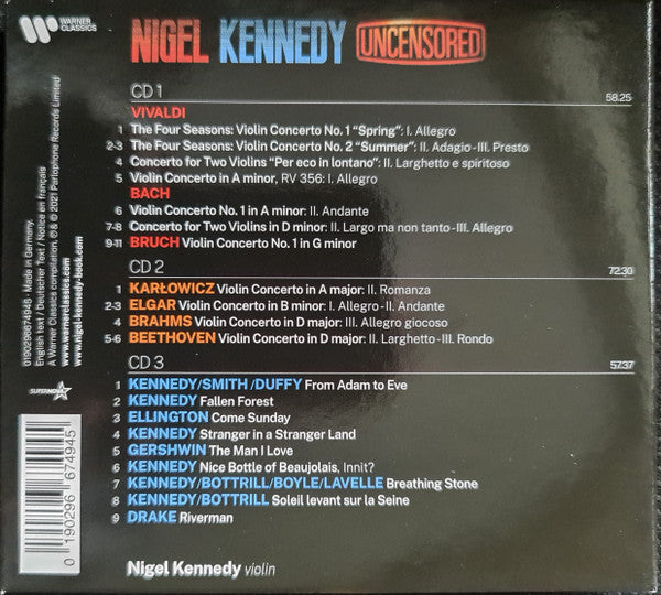 Nigel Kennedy : Uncensored (3xCD, Comp)