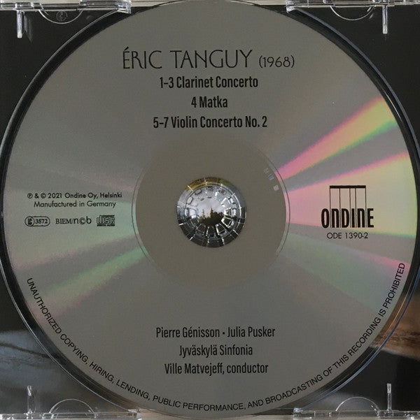 Eric Tanguy, Pierre Genisson, Júlia Pusker, Jyväskylä Sinfonia, Ville Matvejeff : Clarinet Concerto / Violin Concerto No. 2 / Matka (CD, Album)