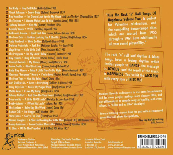 Various : Kiss Me - Rock 'N' Roll Songs Of Happiness Volume 2 (CD, Comp)