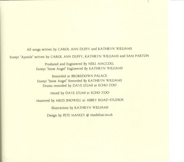 Kathryn Williams, Carol Ann Duffy : Midnight Chorus (CD, Album)