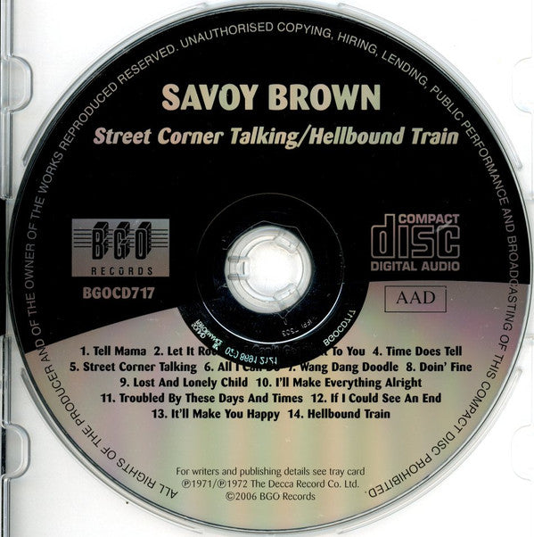 Savoy Brown : Street Corner Talking / Hellbound Train (CD, Comp, RE, RM)