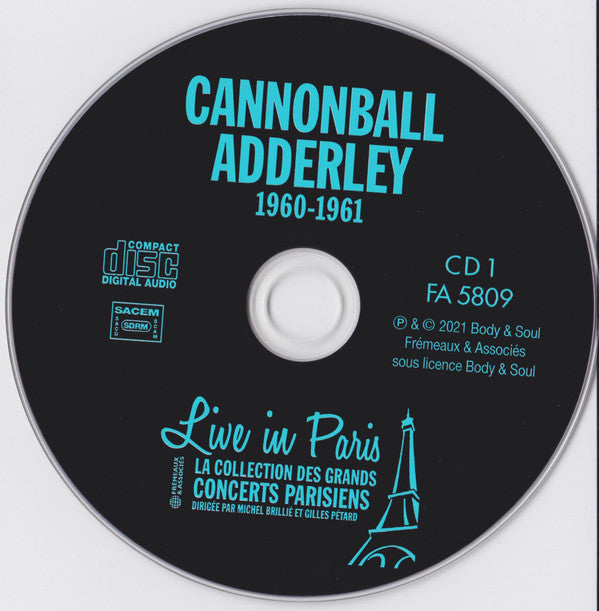 Cannonball Adderley : Live in Paris 1960-1961 (3xCD, Album)