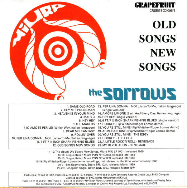 The Sorrows : Pink Purple Yellow And Red The Complete Sorrows (CD, Comp, Mono, RM + CD, Album, Mono, RE, RM + CD,)