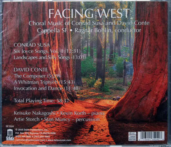 Cappella SF, Ragnar Bohlin : Facing West - Choral Music Of Conrad Susa And David Conte (CD, Album)