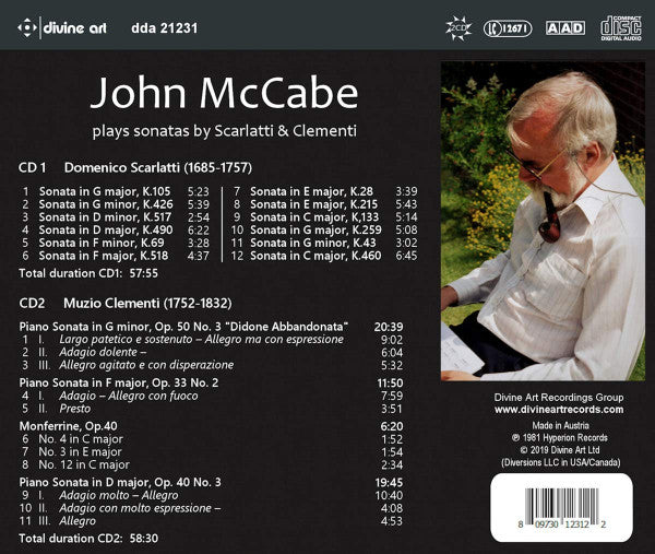 Domenico Scarlatti, Muzio Clementi, John McCabe (2) : Keyboard Sonatas (2xCD, Album)