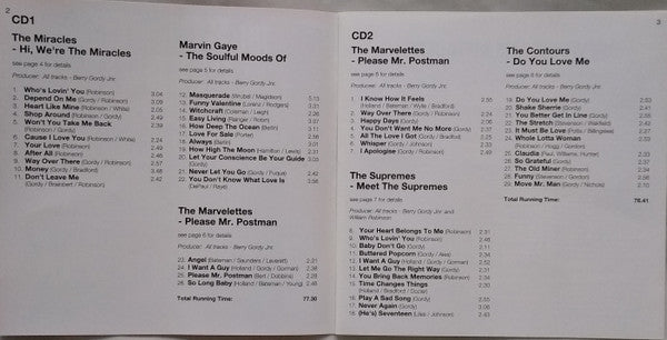 The Miracles / Marvin Gaye / The Marvelettes / The Supremes / The Contours : The Sounds Of Detroit (2xCD, Comp, RM)