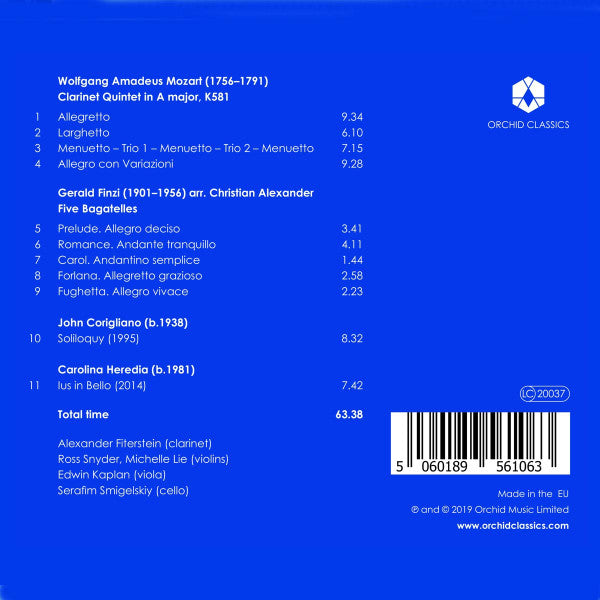 Wolfgang Amadeus Mozart, Gerald Finzi, John Corigliano, Carolina Heredia, Tesla Quartet, Alexander Fiterstein : Joy & Desolation (CD, Album)