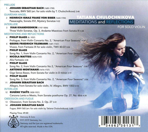 Tatiana Chulochnikova : Meditations And Reflections For Solo Violin (CD, Album)