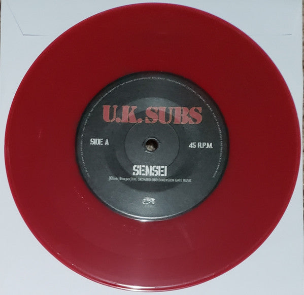 UK Subs : Sensei (7", Single, Ltd, Red)