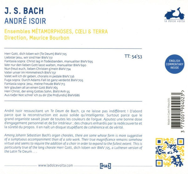 Johann Sebastian Bach, André Isoir : Te Deum / De Profundis (CD, Album)
