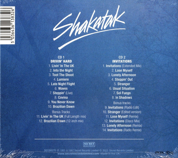 Shakatak : Drivin' Hard / Invitations (2xCD, Album, Comp)