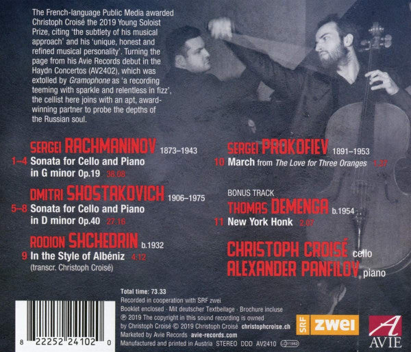 Christoph Croisé, Alexander Panfilov, Sergei Rachmaninoff, Dmitri Shostakovich, Sergei Prokofiev, Родион Щедрин : The Russian Album (CD, Album)