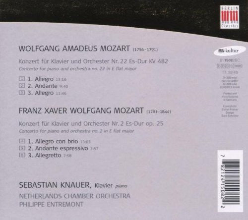 Wolfgang Amadeus Mozart, Franz Xaver Wolfgang Mozart, Sebastian Knauer, Philippe Entremont, Netherlands Chamber Orchestra : Wolfgang Amadeus Mozart & Franz Xaver Mozart (CD)